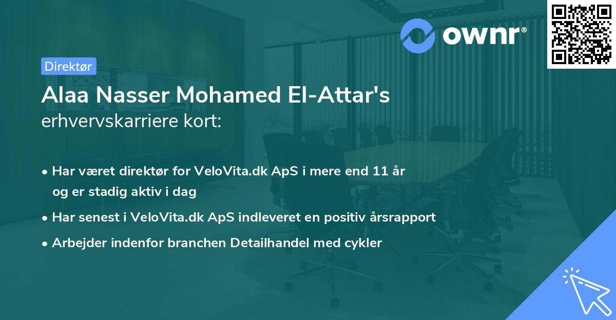 Alaa Nasser Mohamed El-Attar's erhvervskarriere kort