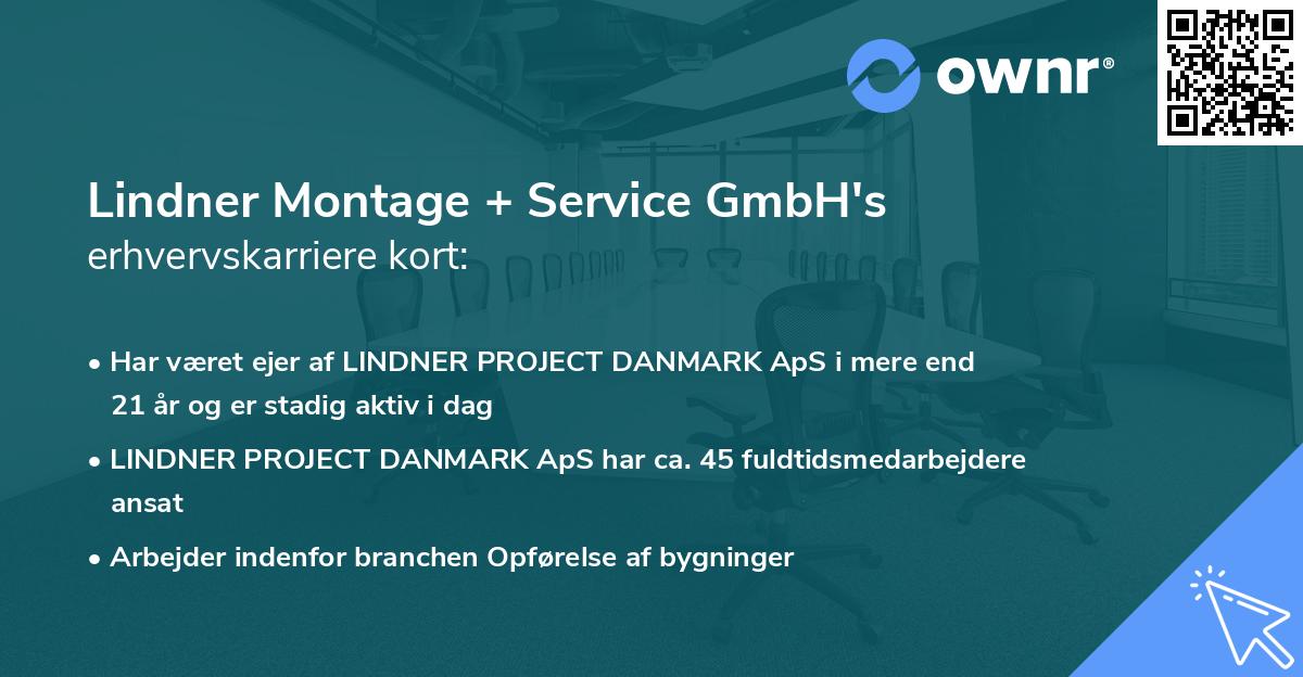 Lindner Montage + Service GmbH's erhvervskarriere kort