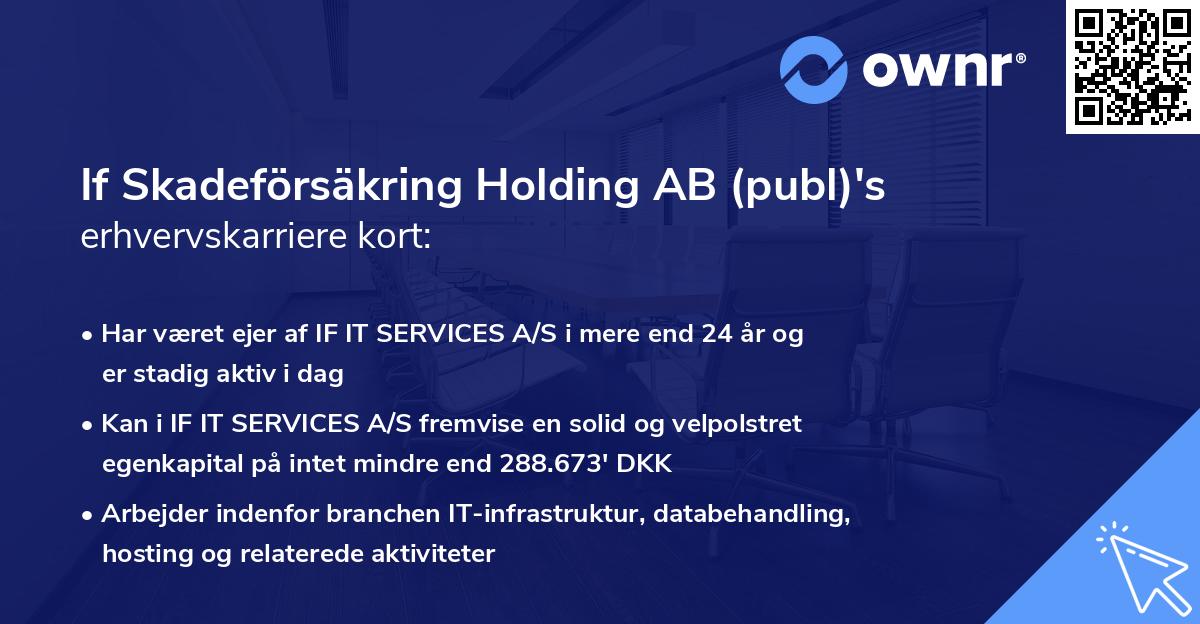If Skadeförsäkring Holding AB (publ)'s erhvervskarriere kort