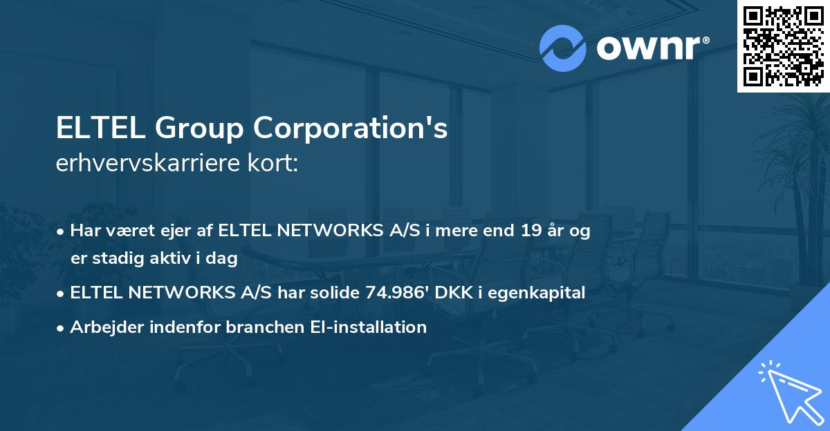 ELTEL Group Corporation's erhvervskarriere kort