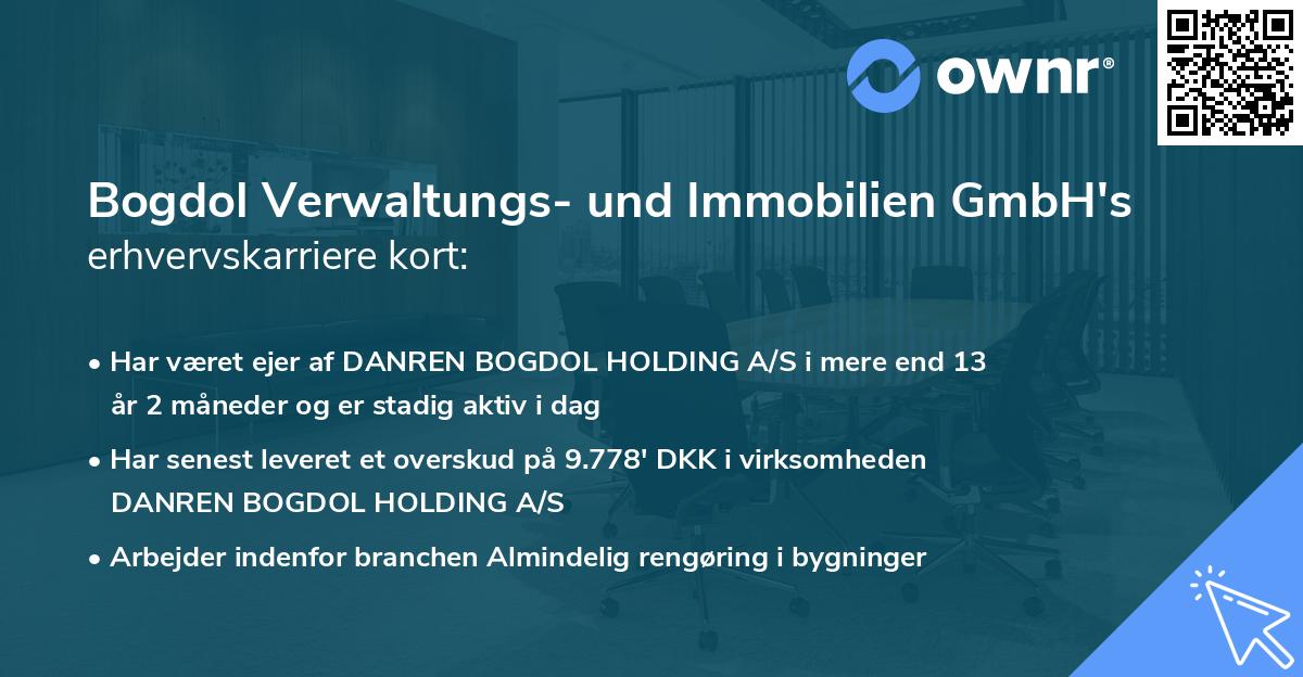 Bogdol Verwaltungs- und Immobilien GmbH's erhvervskarriere kort