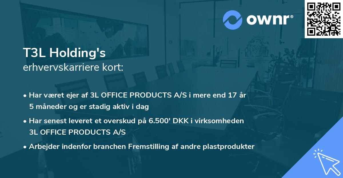 T3L Holding's erhvervskarriere kort