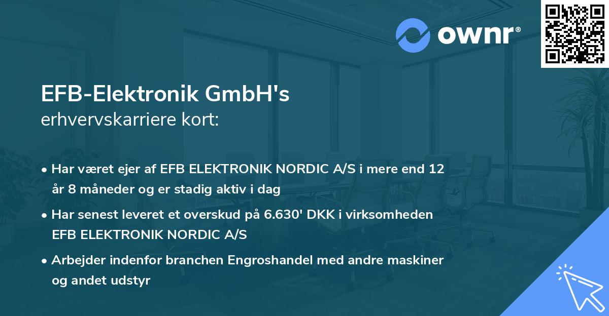 EFB-Elektronik GmbH's erhvervskarriere kort