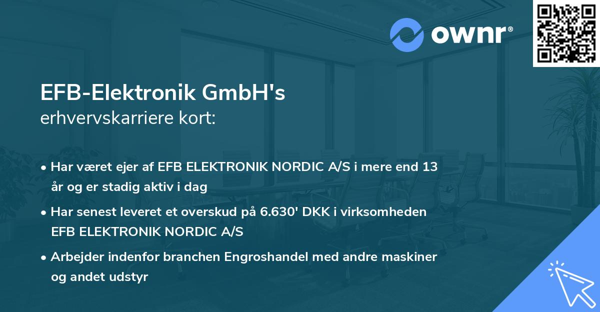 EFB-Elektronik GmbH's erhvervskarriere kort