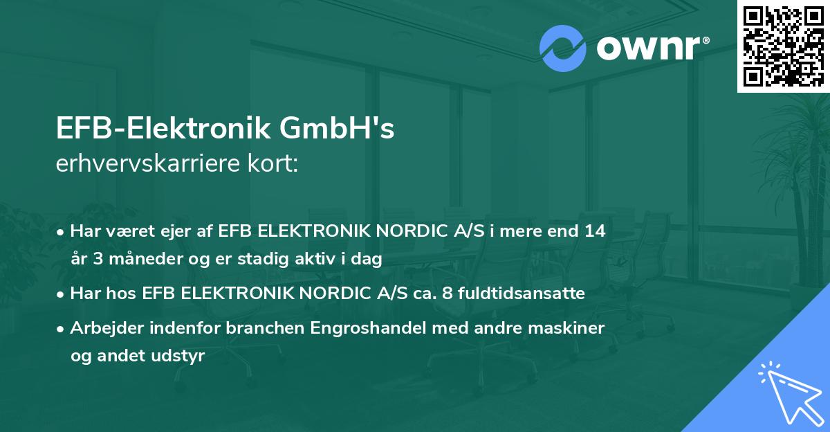 EFB-Elektronik GmbH's erhvervskarriere kort