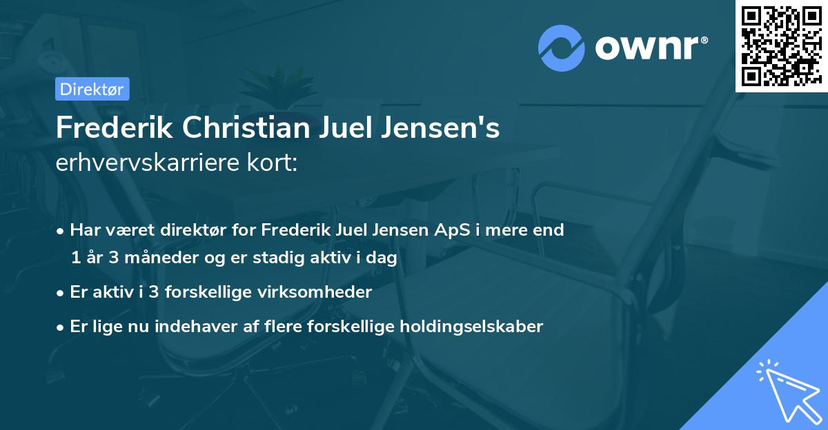 Frederik Christian Juel Jensen's erhvervskarriere kort