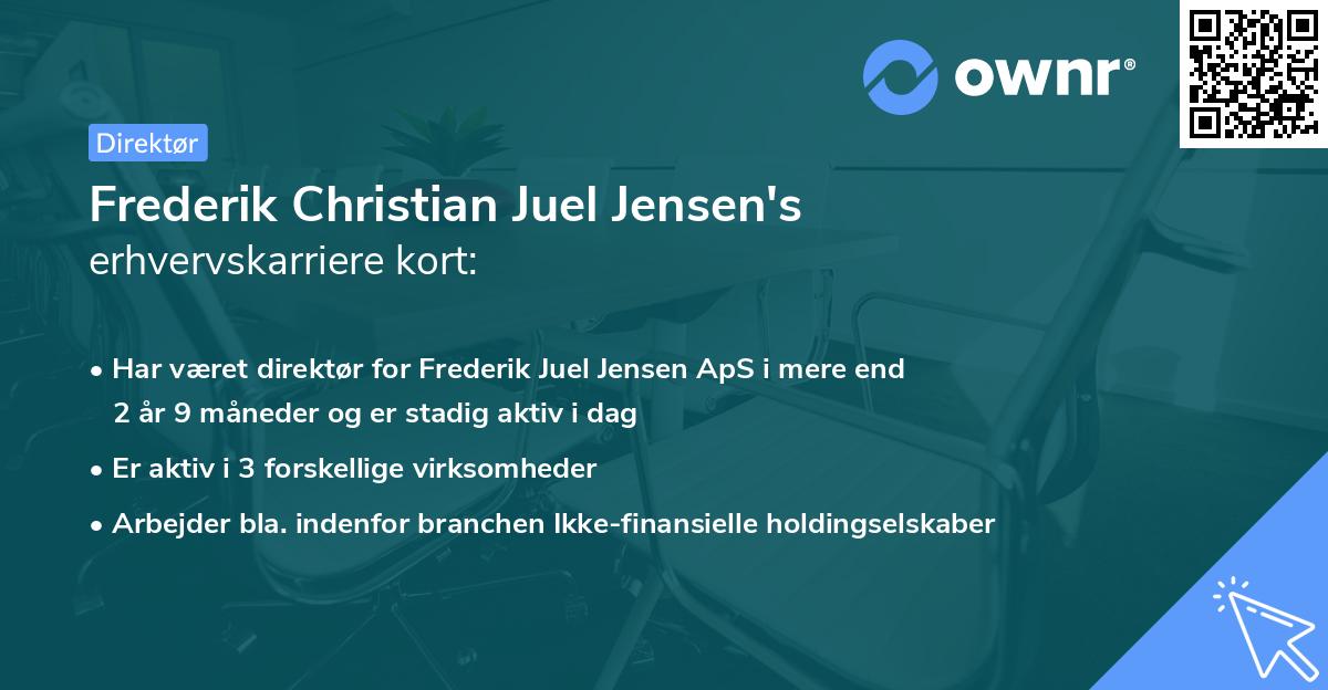 Frederik Christian Juel Jensen's erhvervskarriere kort