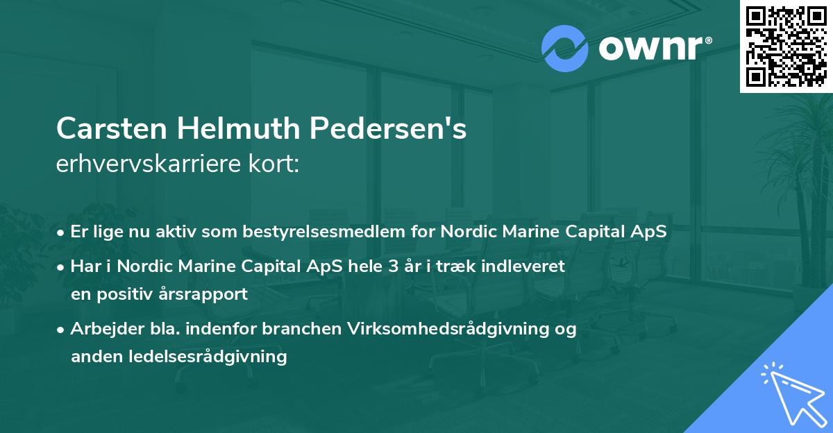Carsten Helmuth Pedersen's erhvervskarriere kort