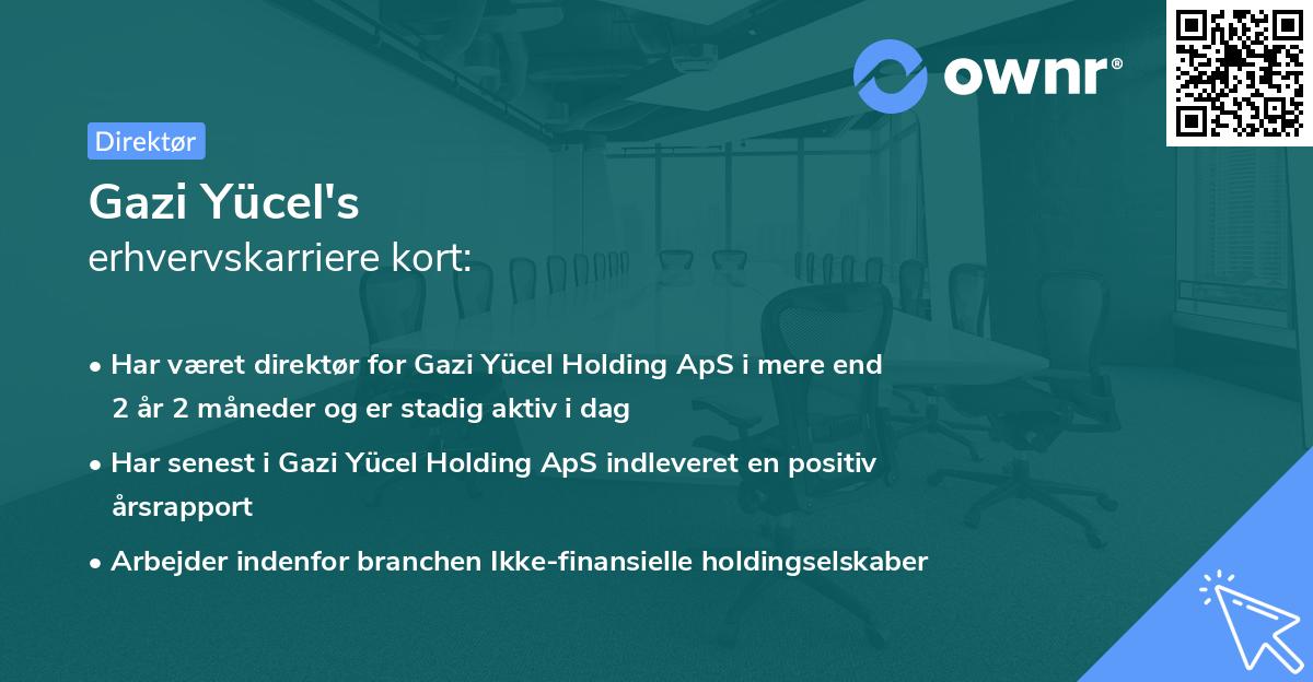 Gazi Yücel's erhvervskarriere kort