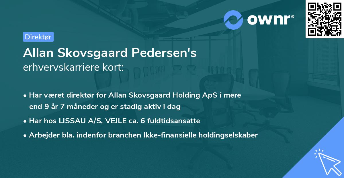 Allan Skovsgaard Pedersen's erhvervskarriere kort