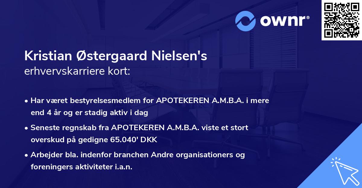 Kristian Østergaard Nielsen's erhvervskarriere kort