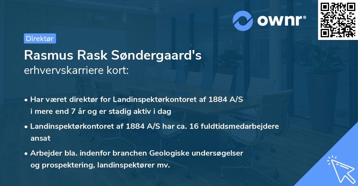 Rasmus Rask Søndergaard's erhvervskarriere kort