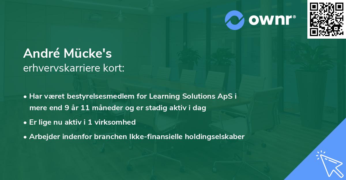 André Mücke's erhvervskarriere kort