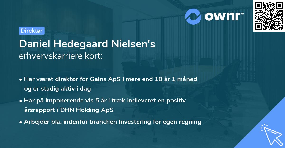 Daniel Hedegaard Nielsen's erhvervskarriere kort