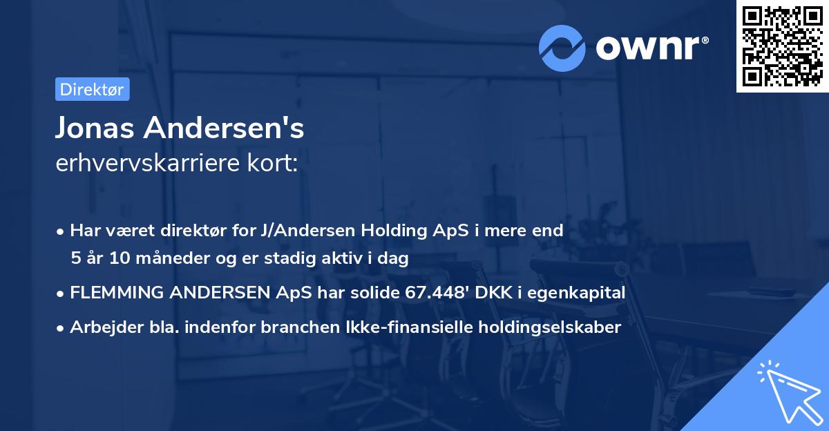 Jonas Andersen's erhvervskarriere kort