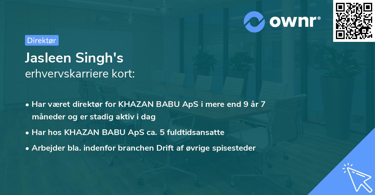 Jasleen Singh's erhvervskarriere kort
