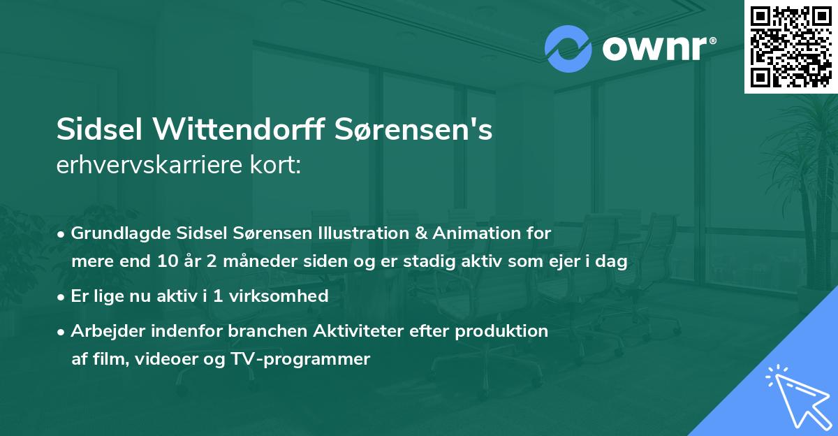 Sidsel Wittendorff Sørensen's erhvervskarriere kort