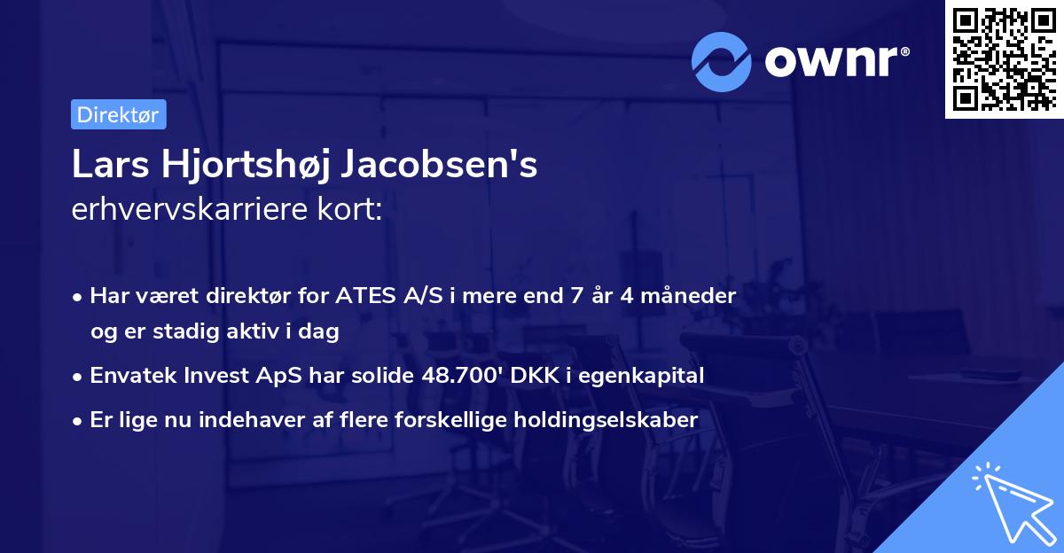 Lars Hjortshøj Jacobsen's erhvervskarriere kort
