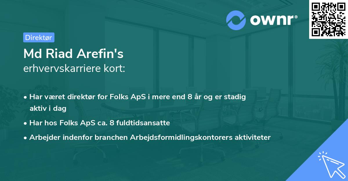 Md Riad Arefin's erhvervskarriere kort