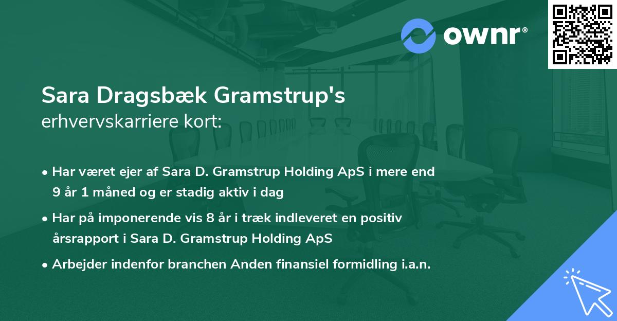 Sara Dragsbæk Gramstrup's erhvervskarriere kort