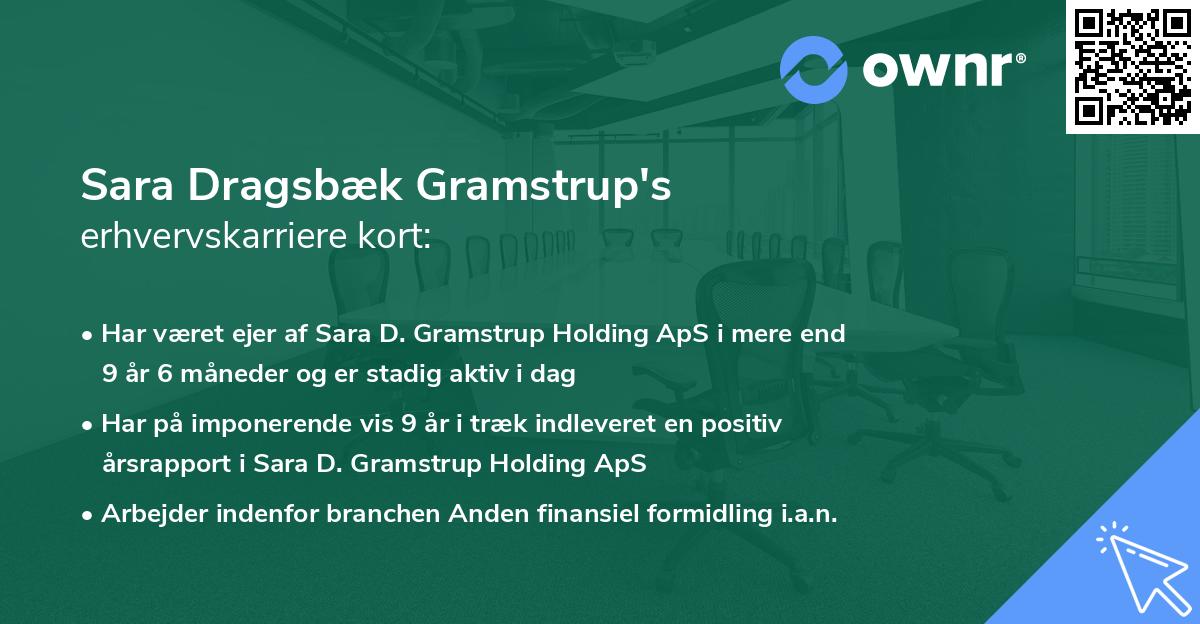 Sara Dragsbæk Gramstrup's erhvervskarriere kort