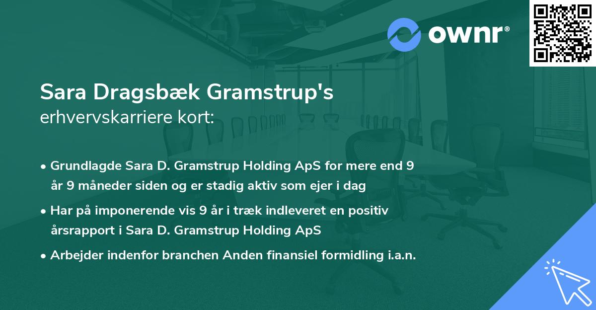 Sara Dragsbæk Gramstrup's erhvervskarriere kort