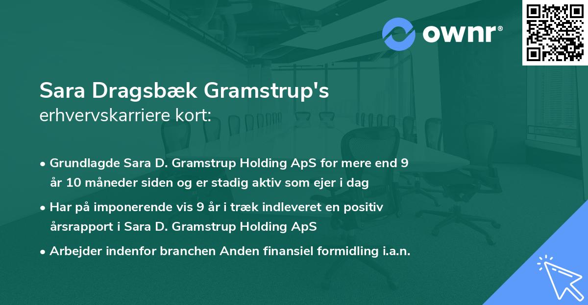 Sara Dragsbæk Gramstrup's erhvervskarriere kort