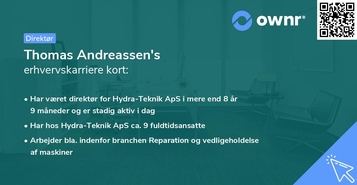 Thomas Andreassen's erhvervskarriere kort