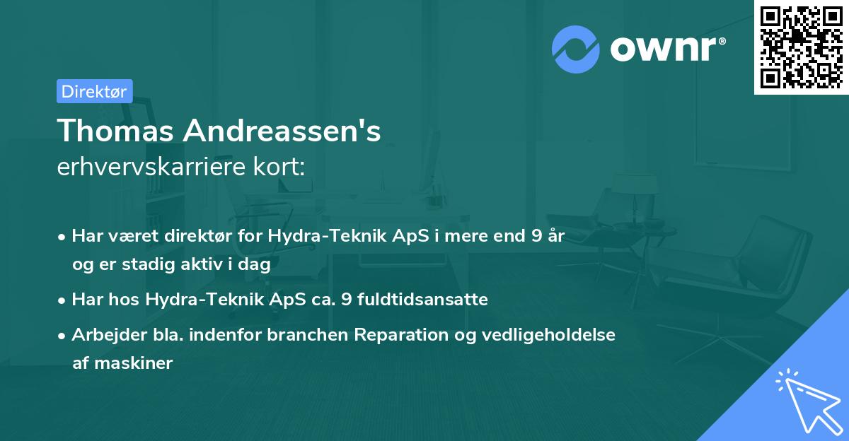 Thomas Andreassen's erhvervskarriere kort