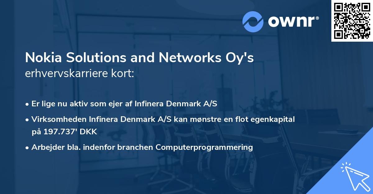 Nokia Solutions and Networks Oy's erhvervskarriere kort