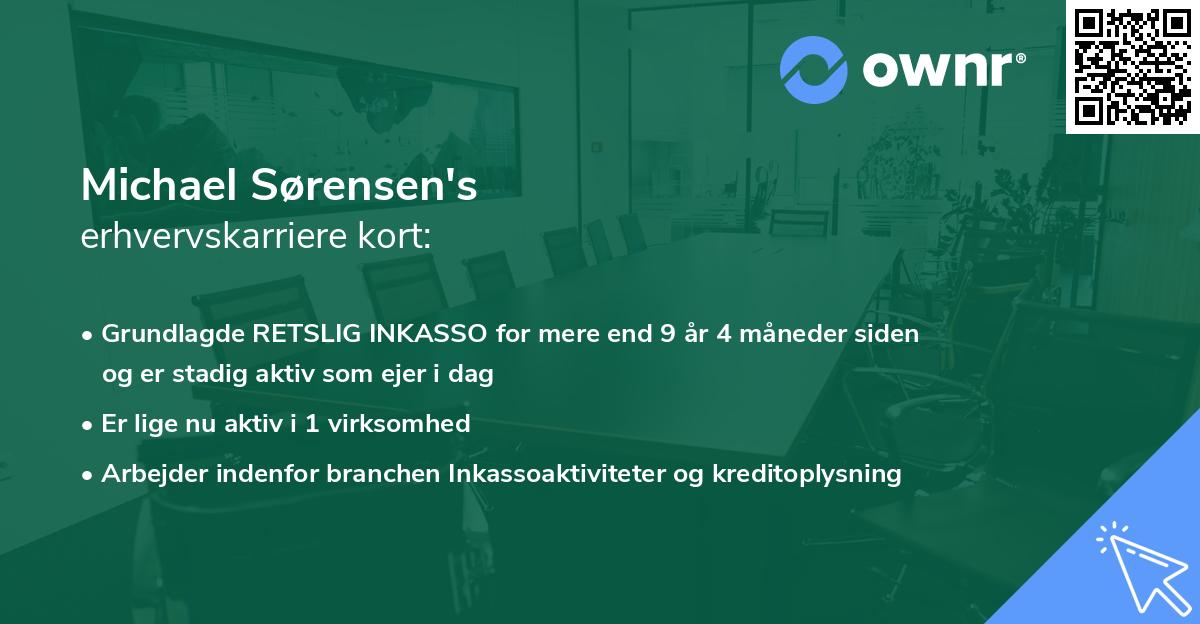 Michael Sørensen's erhvervskarriere kort