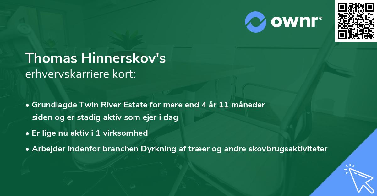 Thomas Hinnerskov's erhvervskarriere kort