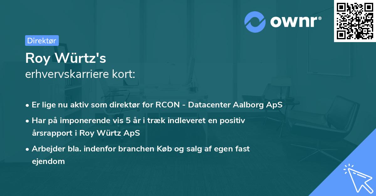 Roy Würtz's erhvervskarriere kort