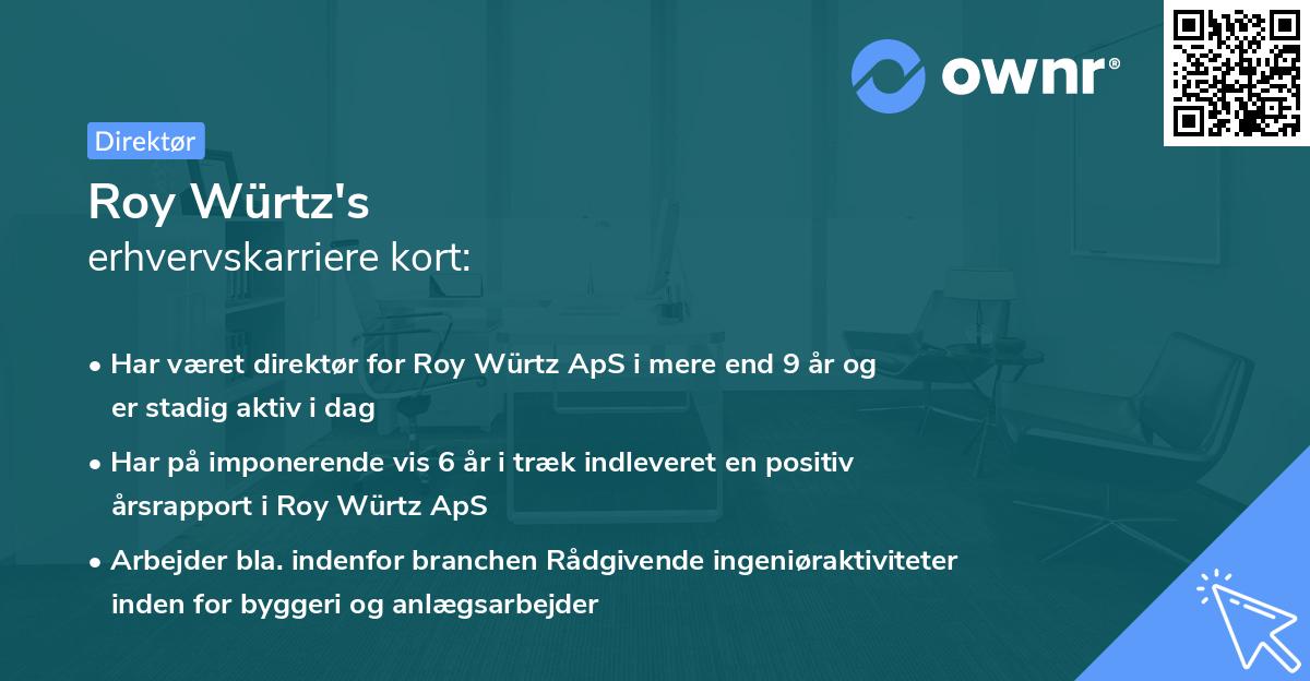 Roy Würtz's erhvervskarriere kort