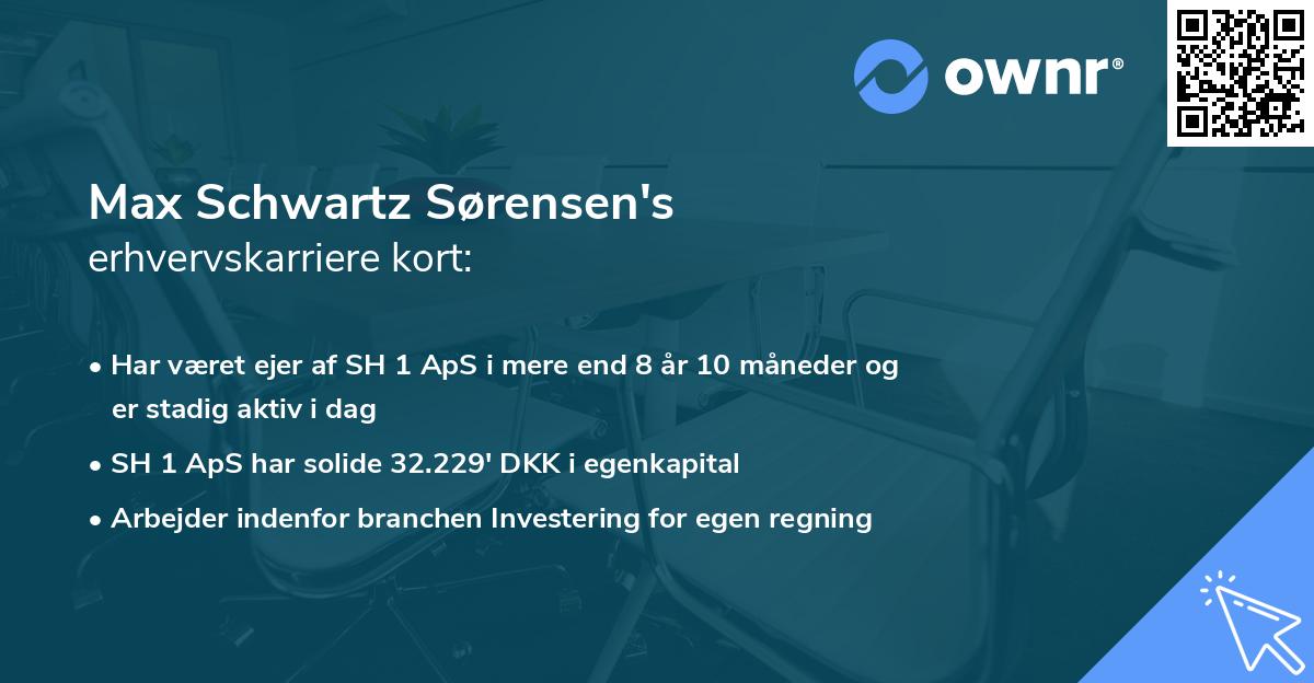 Max Schwartz Sørensen's erhvervskarriere kort