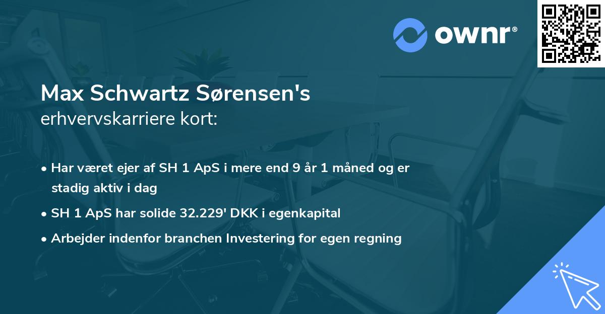 Max Schwartz Sørensen's erhvervskarriere kort
