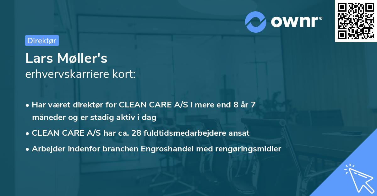 Lars Møller's erhvervskarriere kort