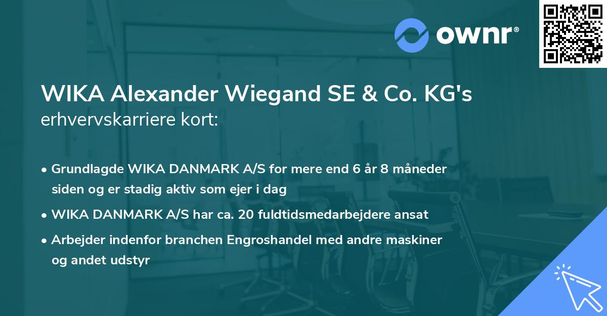 WIKA Alexander Wiegand SE & Co. KG's erhvervskarriere kort