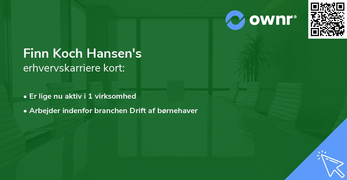 Finn Koch Hansen's erhvervskarriere kort