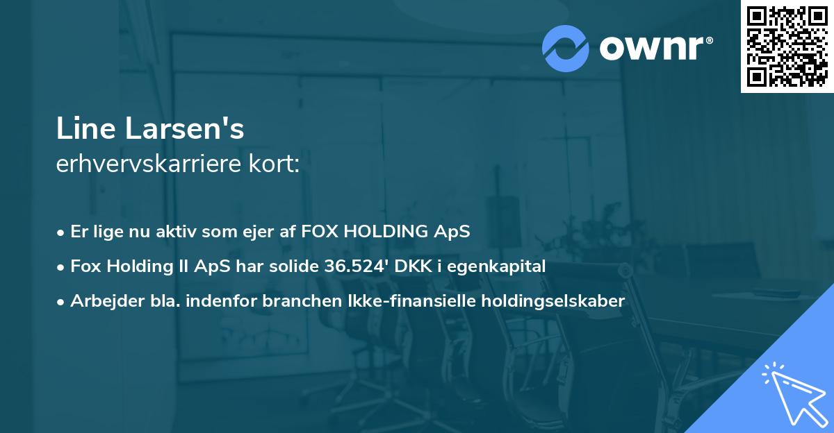 Line Larsen's erhvervskarriere kort