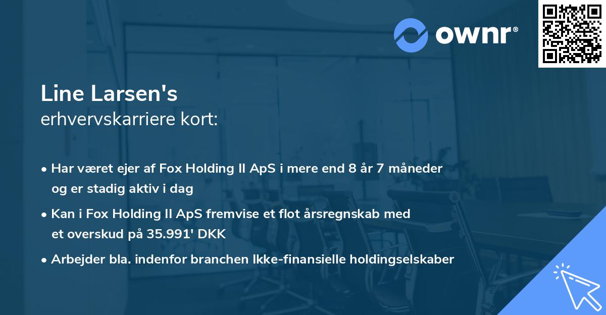 Line Larsen's erhvervskarriere kort
