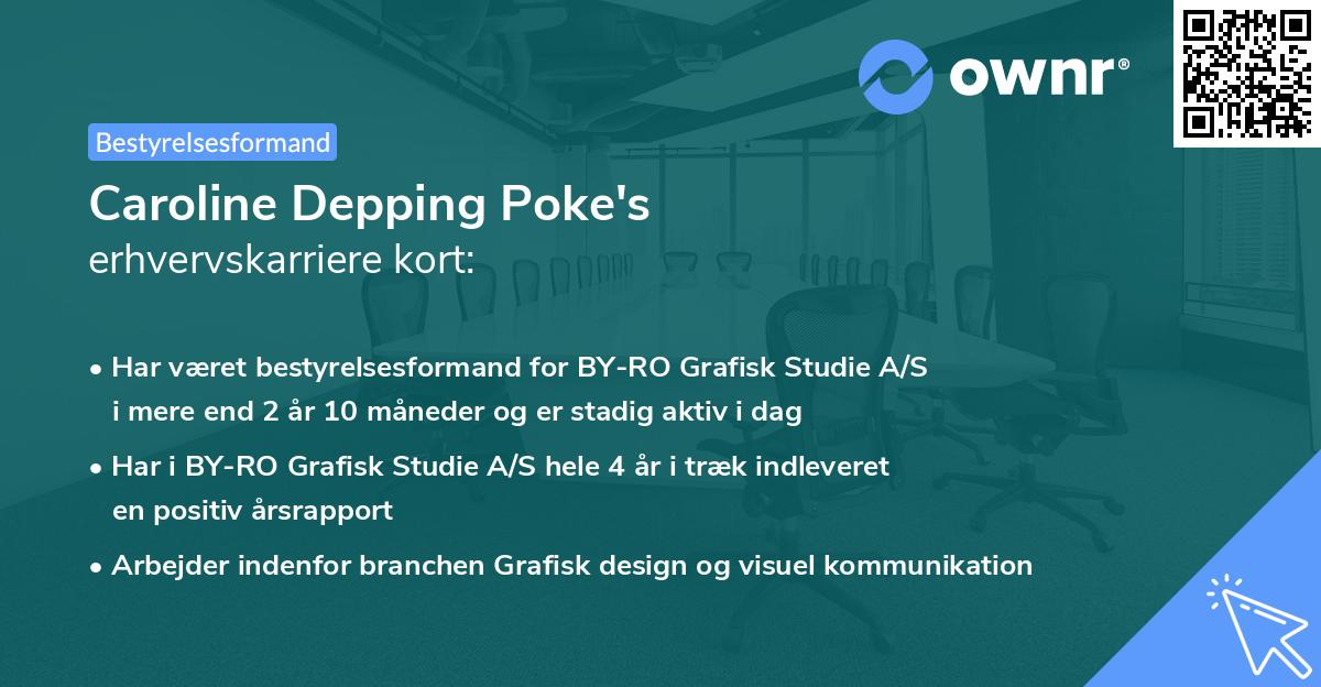 Caroline Depping Poke's erhvervskarriere kort