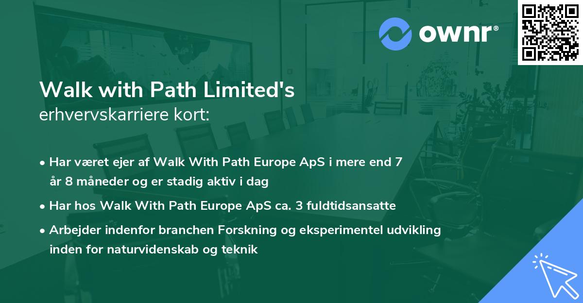 Walk with Path Limited's erhvervskarriere kort