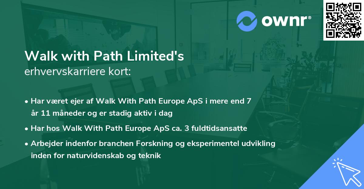 Walk with Path Limited's erhvervskarriere kort