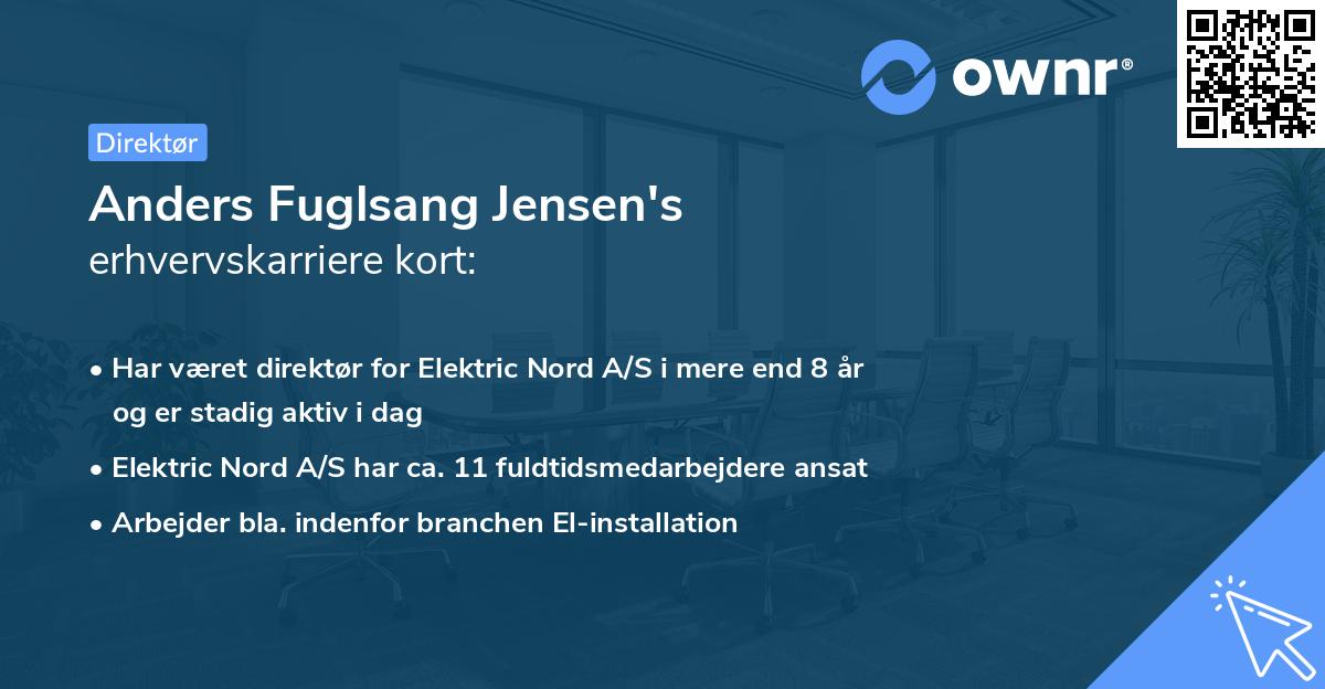 Anders Fuglsang Jensen's erhvervskarriere kort