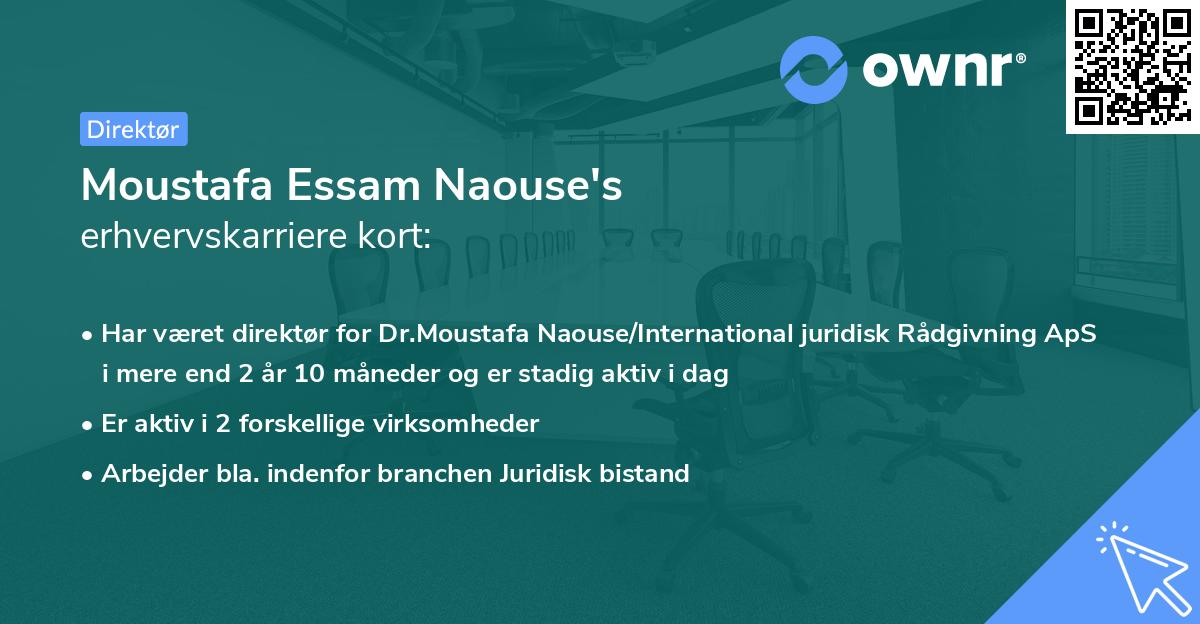 Moustafa Essam Naouse's erhvervskarriere kort