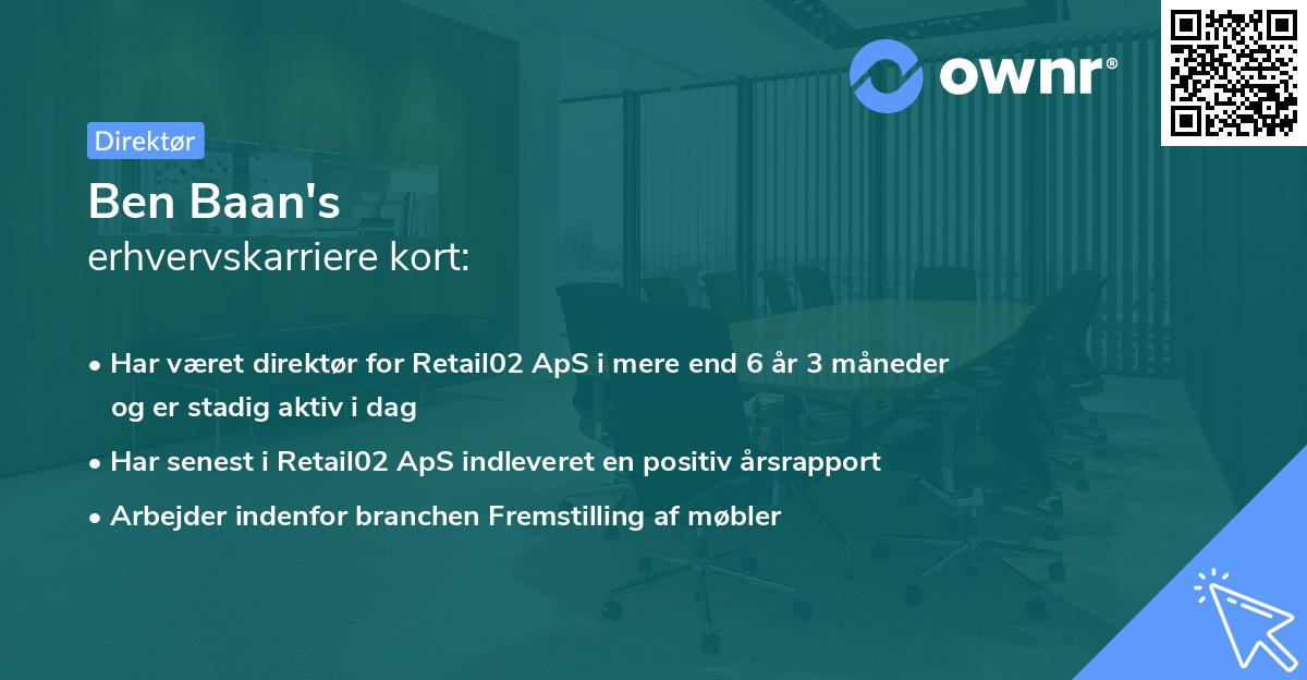 Ben Baan's erhvervskarriere kort