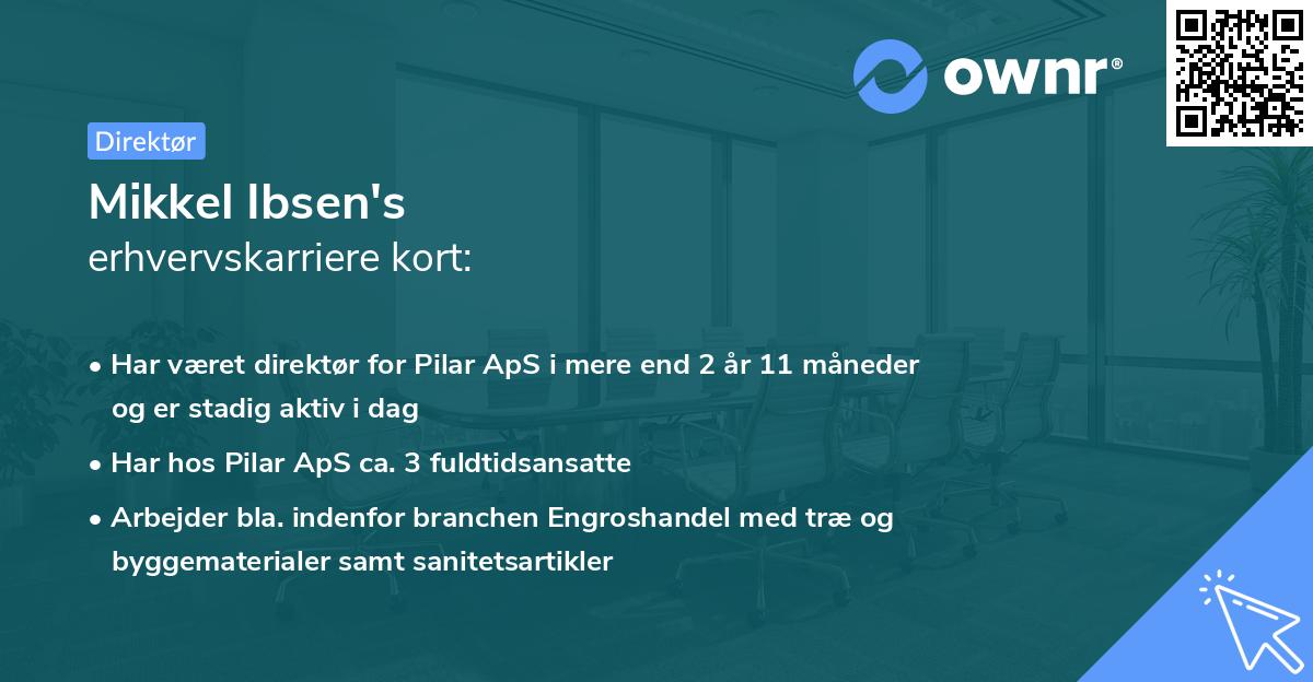Mikkel Ibsen's erhvervskarriere kort
