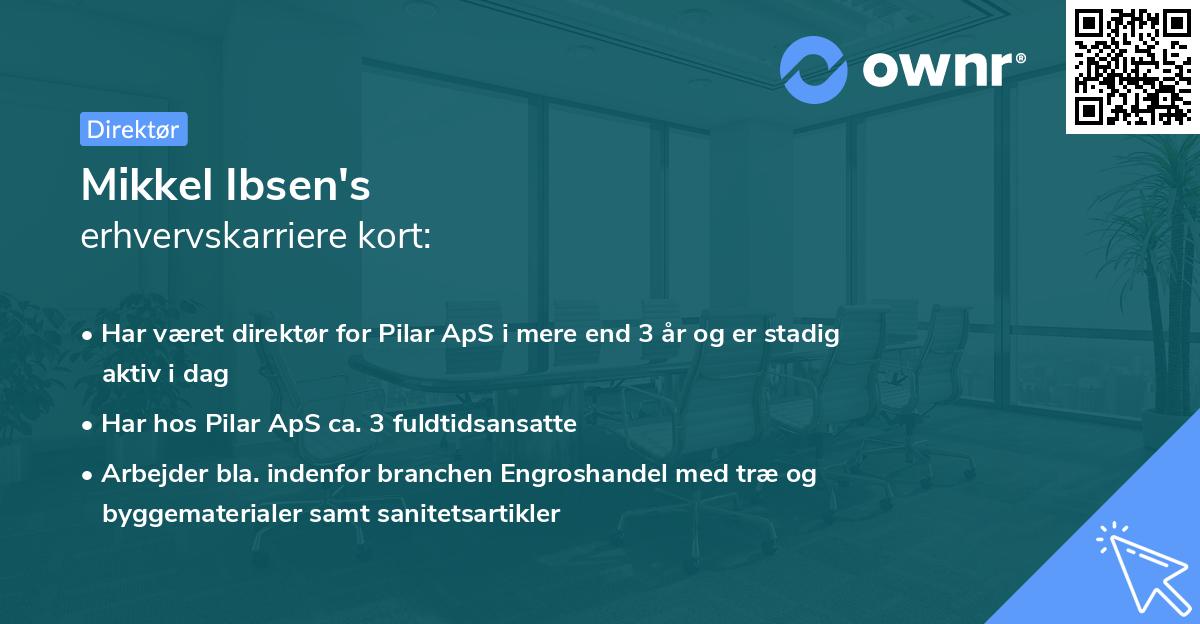 Mikkel Ibsen's erhvervskarriere kort