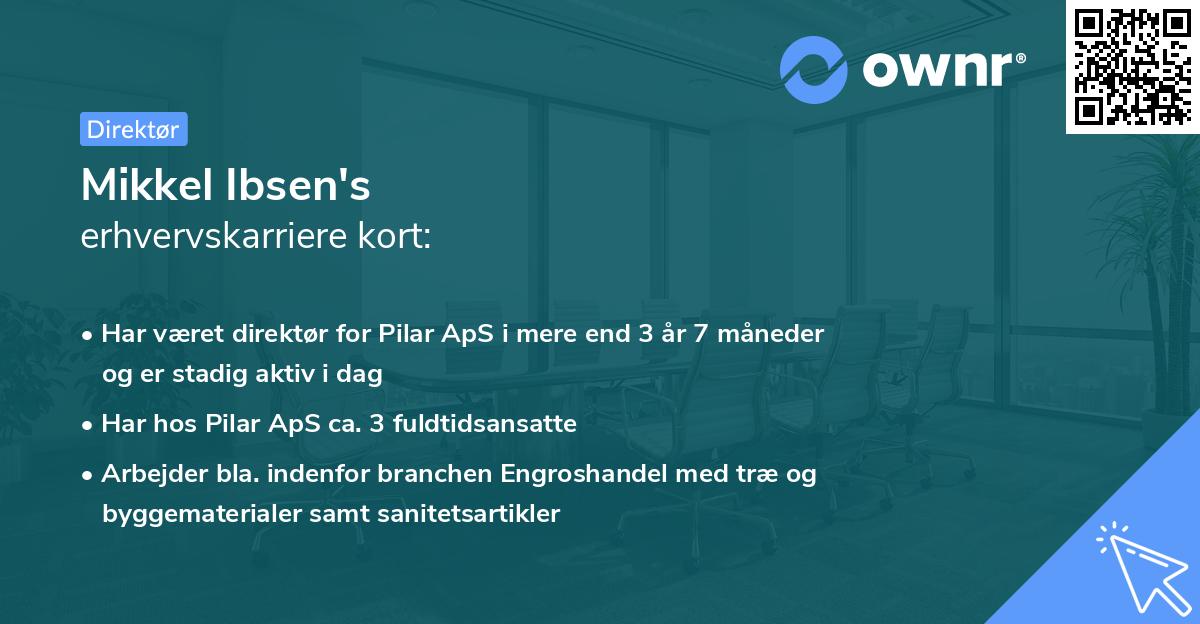 Mikkel Ibsen's erhvervskarriere kort
